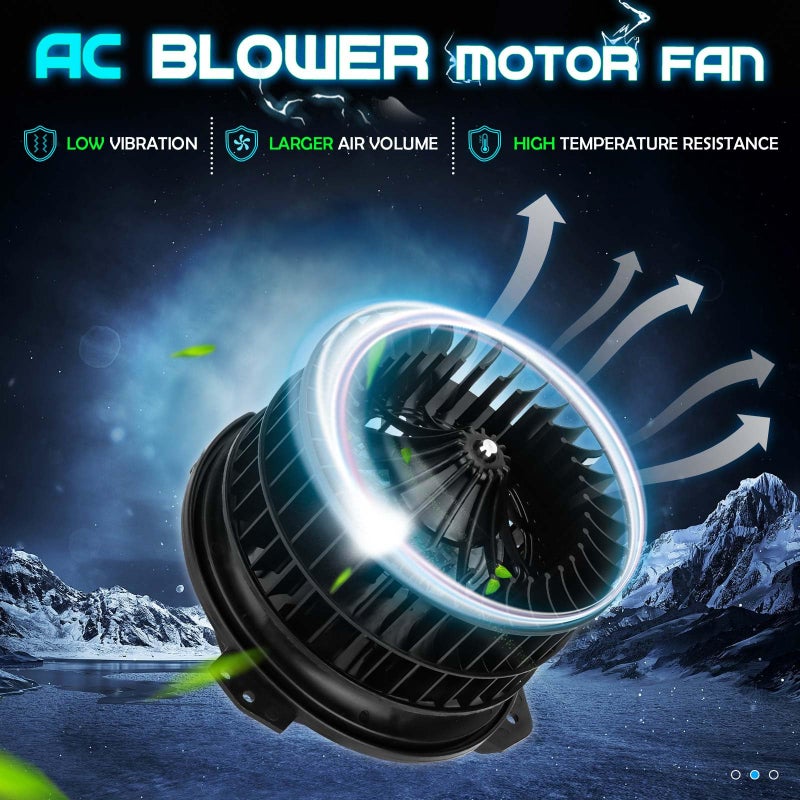 ILONPA Front 615-00611 HVAC Heater Blower Motor Fan for 2001-2007 Chrysler Town & Country, 2001-2007 Dodge Caravan & Grand Caravan, 2004-2008 Pacifica 4885475AC 700070 4885475AB - Image 2